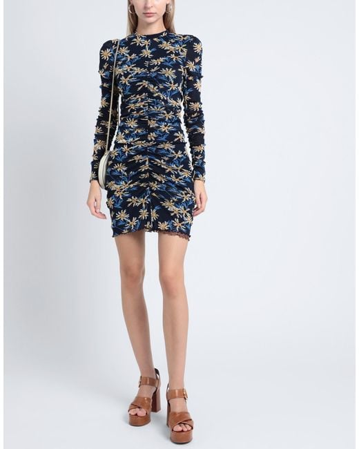 Diane von Furstenberg Blue Mini Dress