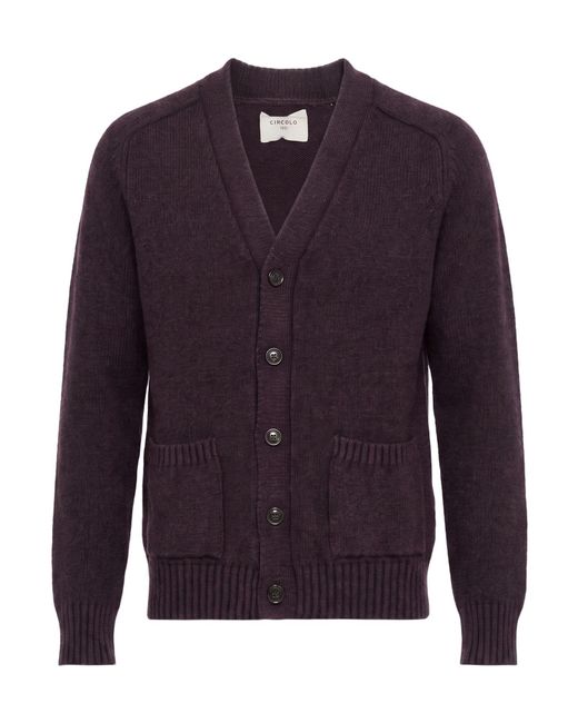 Circolo 1901 Blue Cardigan Merino Wool for men