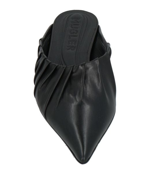 Mugler Black Mules & Clogs