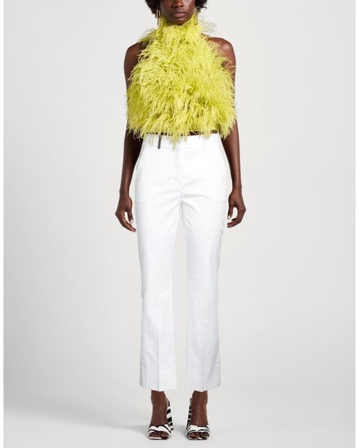 Peserico White Pants Cotton, Elastane
