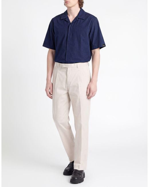 Zegna Natural Pants Cotton, Elastane for men