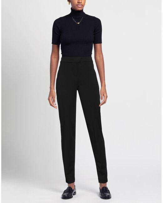 Alpha Studio Black Pants Polyester, Elastane