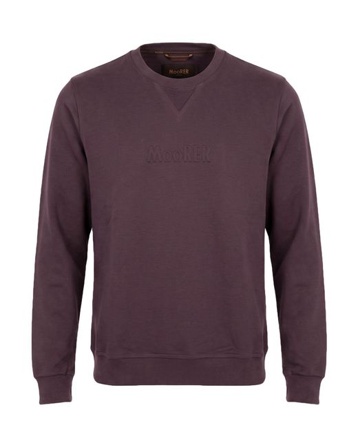 Moorer Purple Sweatshirt Cotton for men