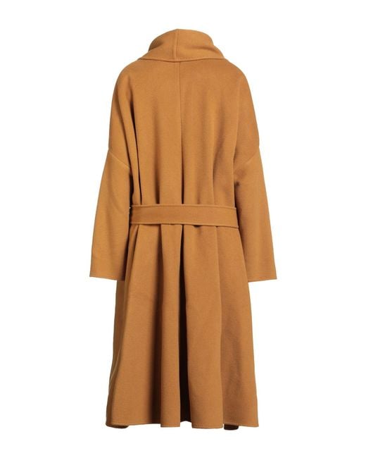 Dolce & Gabbana Brown Camel Coat Wool, Cashmere