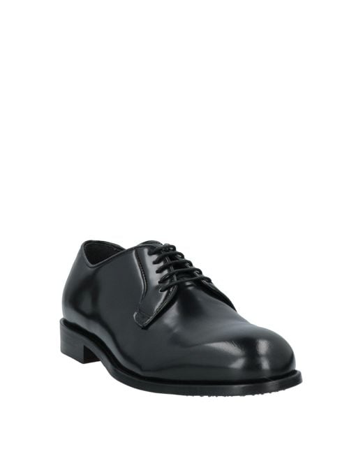 RICHARD OWE'N Black Lace-Up Shoes Leather for men
