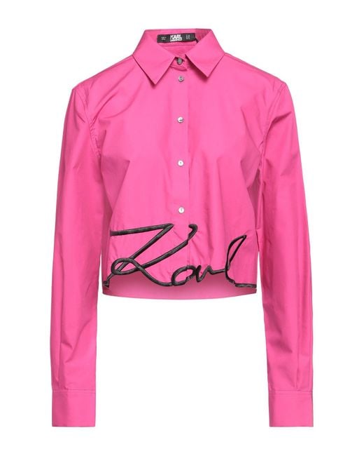Camisa Karl Lagerfeld de color Pink
