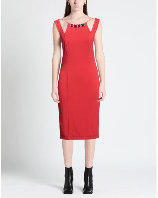 Camilla Red Midi Dress