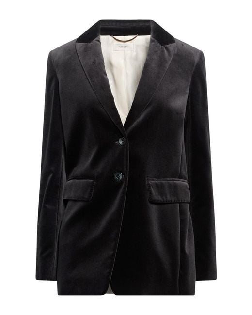 Agnona Black Blazer Cotton, Elastane