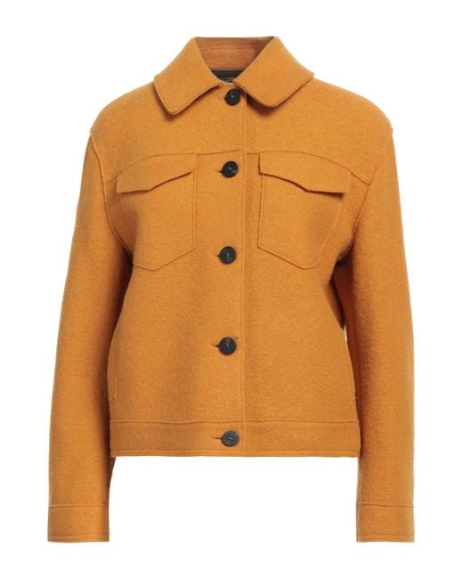 Harris Wharf London Orange Mustard Jacket Virgin Wool