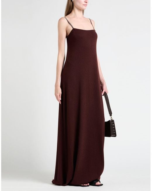Fabiana Filippi Purple Cashmere Maxi Dress Cashmere, Ecobrass