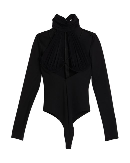 ALESSANDRO VIGILANTE Black Bodysuit Polyamide, Elastane, Nylon