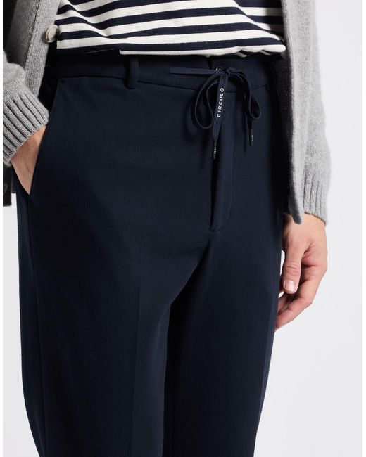 Circolo 1901 Blue Midnight Pants Cotton, Elastane for men