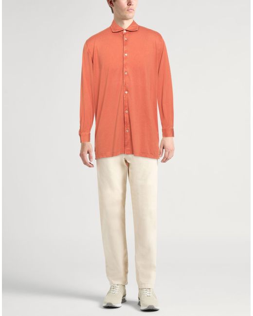 Fedeli Orange Shirts for men