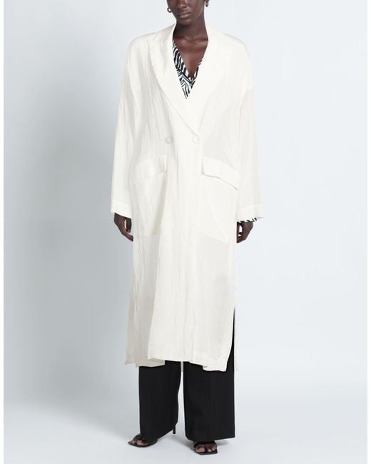 Pierantonio Gaspari White Overcoats & Trench Coats