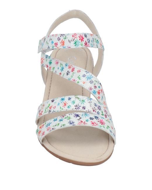 Gabor White Sandals Soft Leather