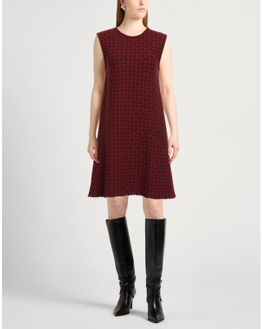Siyu Red Mini Dress Merino Wool