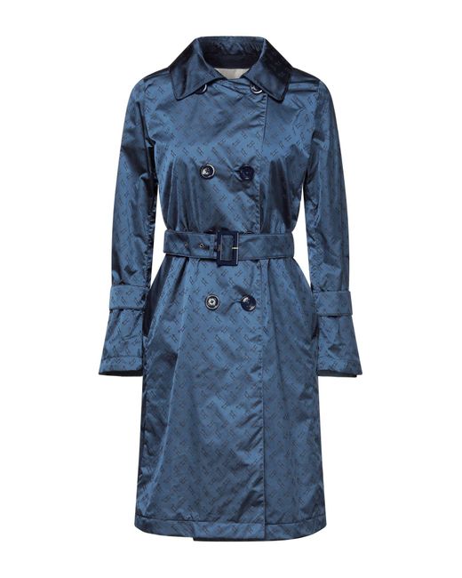 Herno Blue Overcoat & Trench Coat