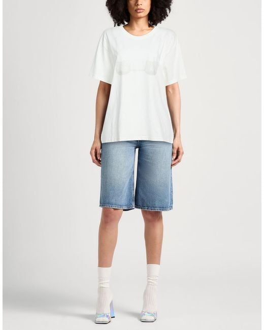 Gcds White T-Shirt Cotton
