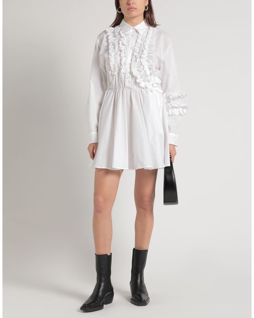MSGM White Mini Dress Cotton