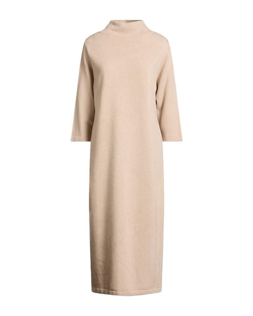 Gentry Portofino Natural Midi Dress Virgin Wool, Cashmere