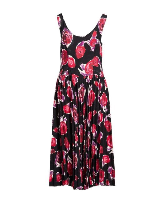 Marni Red Midnight Midi Dress Viscose