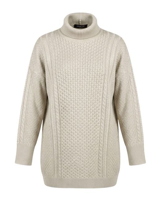 Fabiana Filippi White Mini Dress Virgin Wool, Viscose, Silk, Cashmere, Polyester