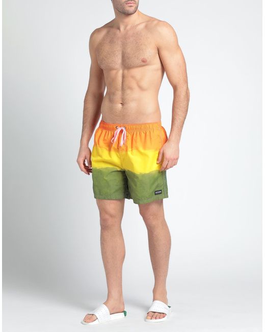 Sundek Yellow Swim Trunks for men