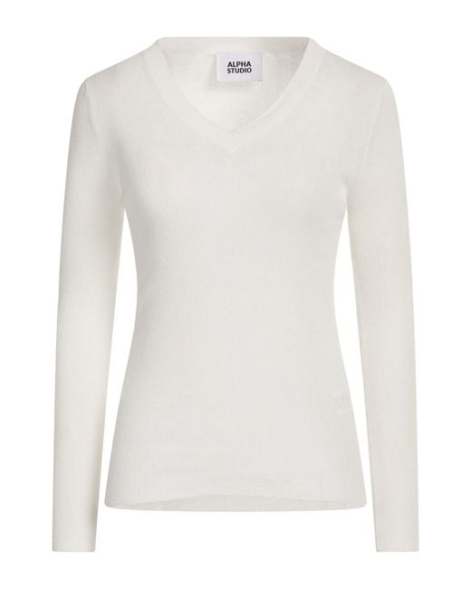 Pullover Alpha Studio de color White
