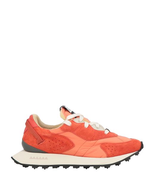 RUN OF Pink Sneakers Leather, Textile Fibers for men