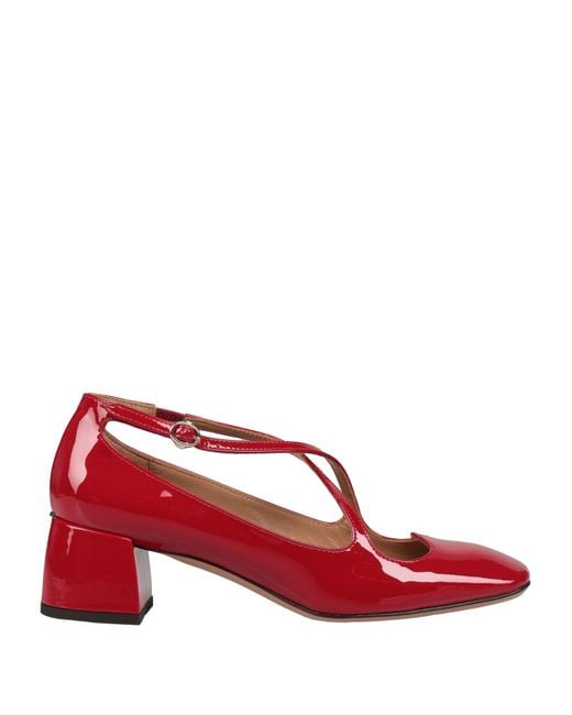 A.Bocca Red Pumps Leather