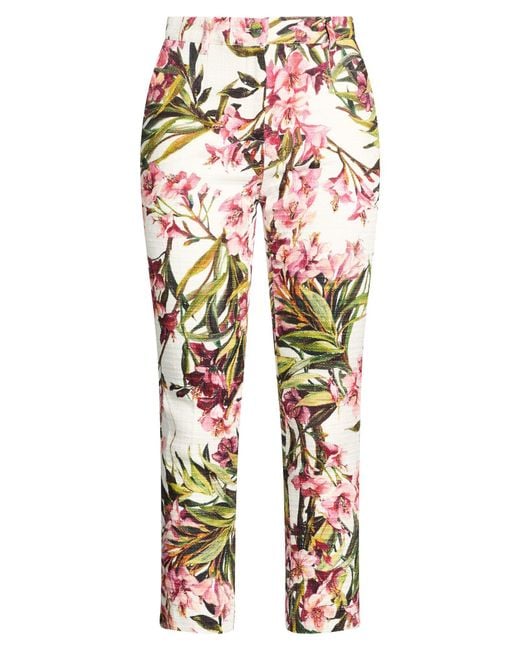 Dolce & Gabbana White Pants Cotton, Viscose, Elastane
