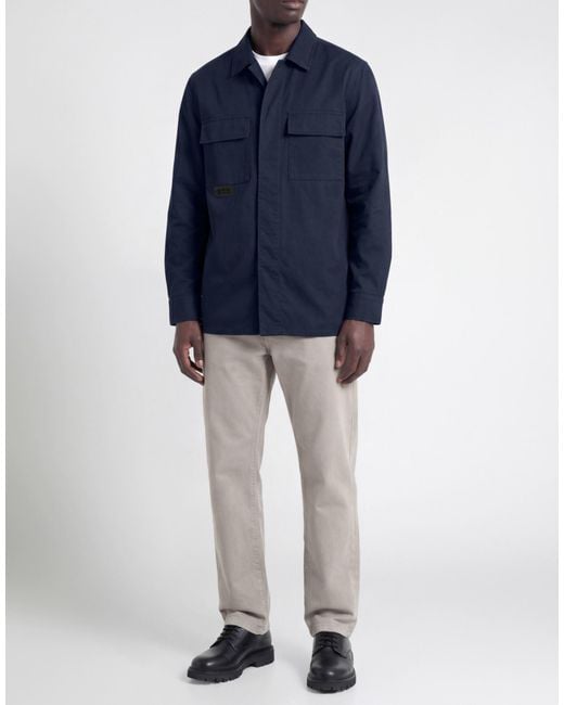 Department 5 Blue Jacket Cotton, Polyamide, Elastane for men