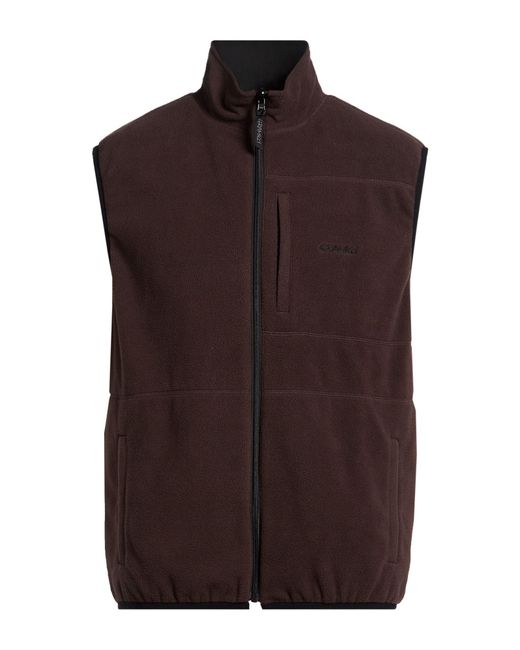 Gramicci Brown Vest Polyester, Nylon, Polyurethane for men
