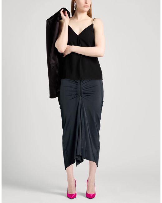 DEFAÏENCE Black Midi Skirt Recycled Polyamide, Elastane