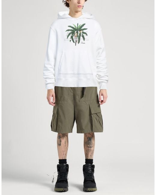 Amiri White Printed Cotton Hooded Sweatshirt for men