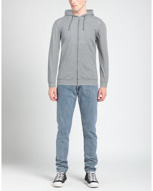 FILIPPO DE LAURENTIIS Gray Sweatshirt Cotton, Polyamide for men