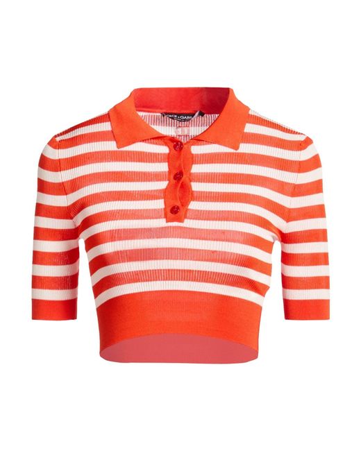 Dolce & Gabbana Red Polo Shirt Viscose