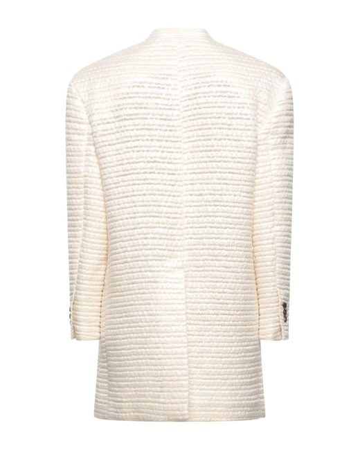 Dolce & Gabbana White Overcoat