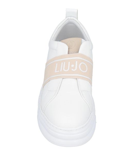 Liu Jo White Sneakers Leather, Textile Fibers