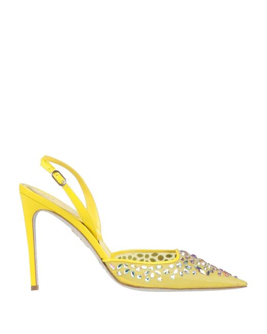 Rene Caovilla Yellow Pumps