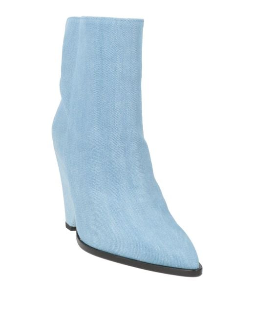 Dondup Blue Ankle Boots Textile Fibers