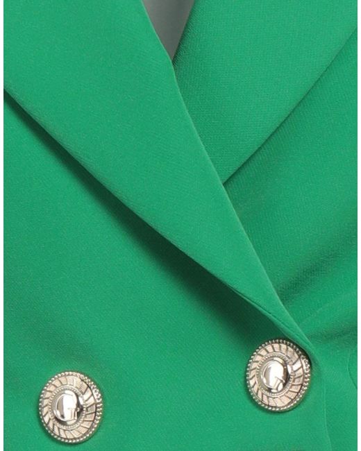 Gaelle Paris Green Blazer Polyester, Elastane