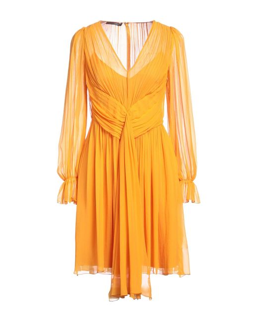 Alberta Ferretti Orange Midi Dress