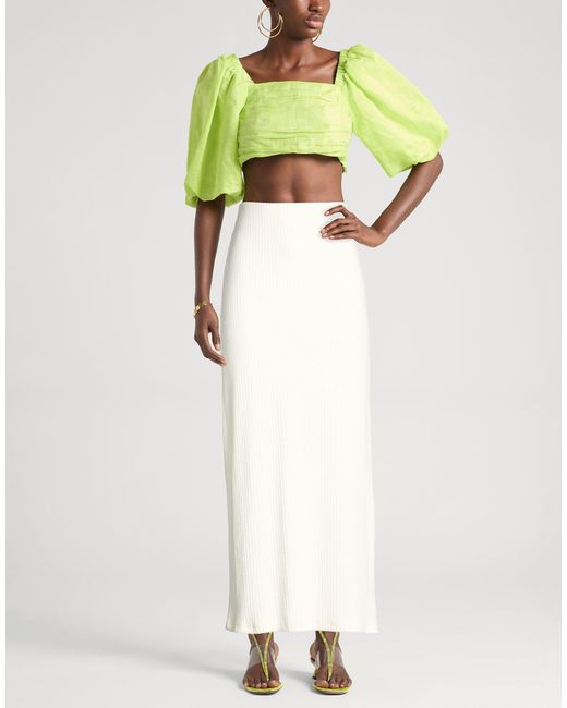 WEILI ZHENG White Maxi Skirt