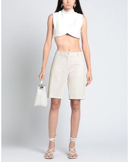 Cambio White Shorts & Bermuda Shorts
