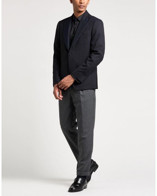 Lardini Black Blazer Wool, Elastane for men