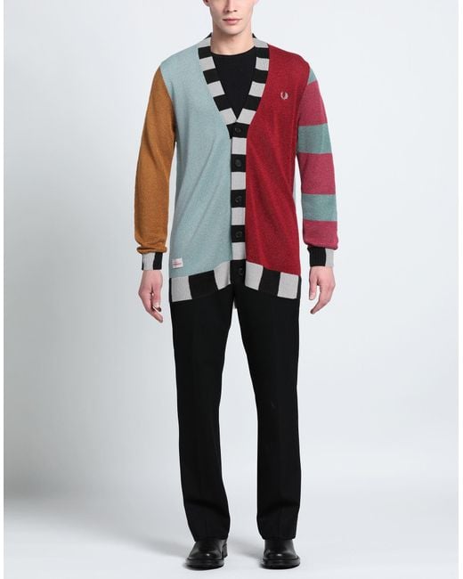 FRED PERRY x CHARLES JEFFREY LOVERBOY Cardigan in Red for Men