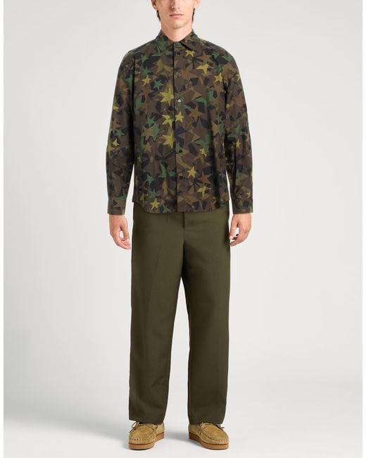 Versace Jeans Couture Gray Logo-Print Cotton Shirt for men
