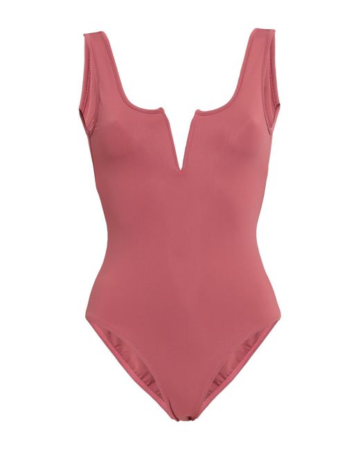Beth Richards Synthetic One Piece Swimsuit In Salmon Pink Pink Lyst