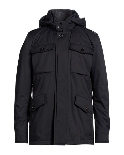 Moorer Black Jacket Polyester, Polyurethane for men